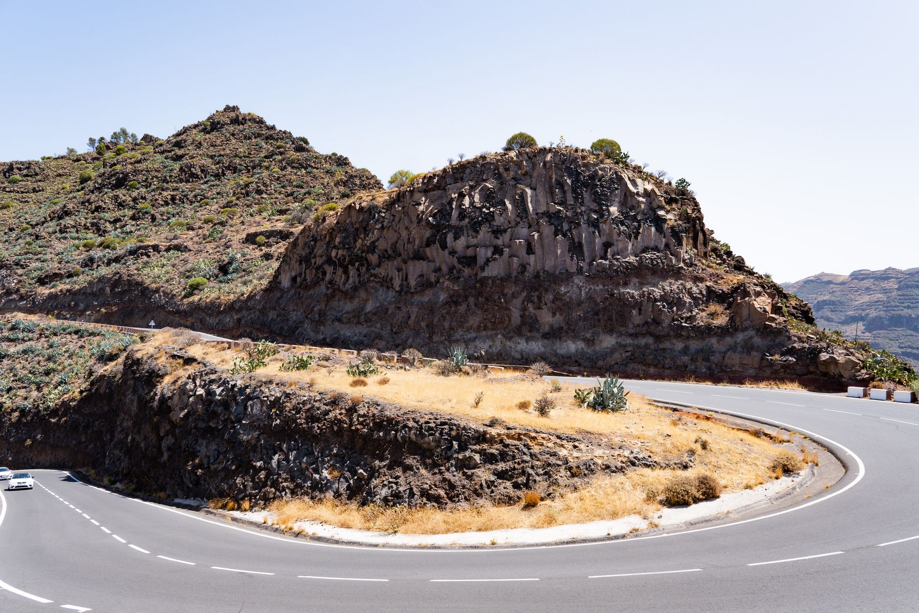 Route sinueuse de montagne aux îles Canaries