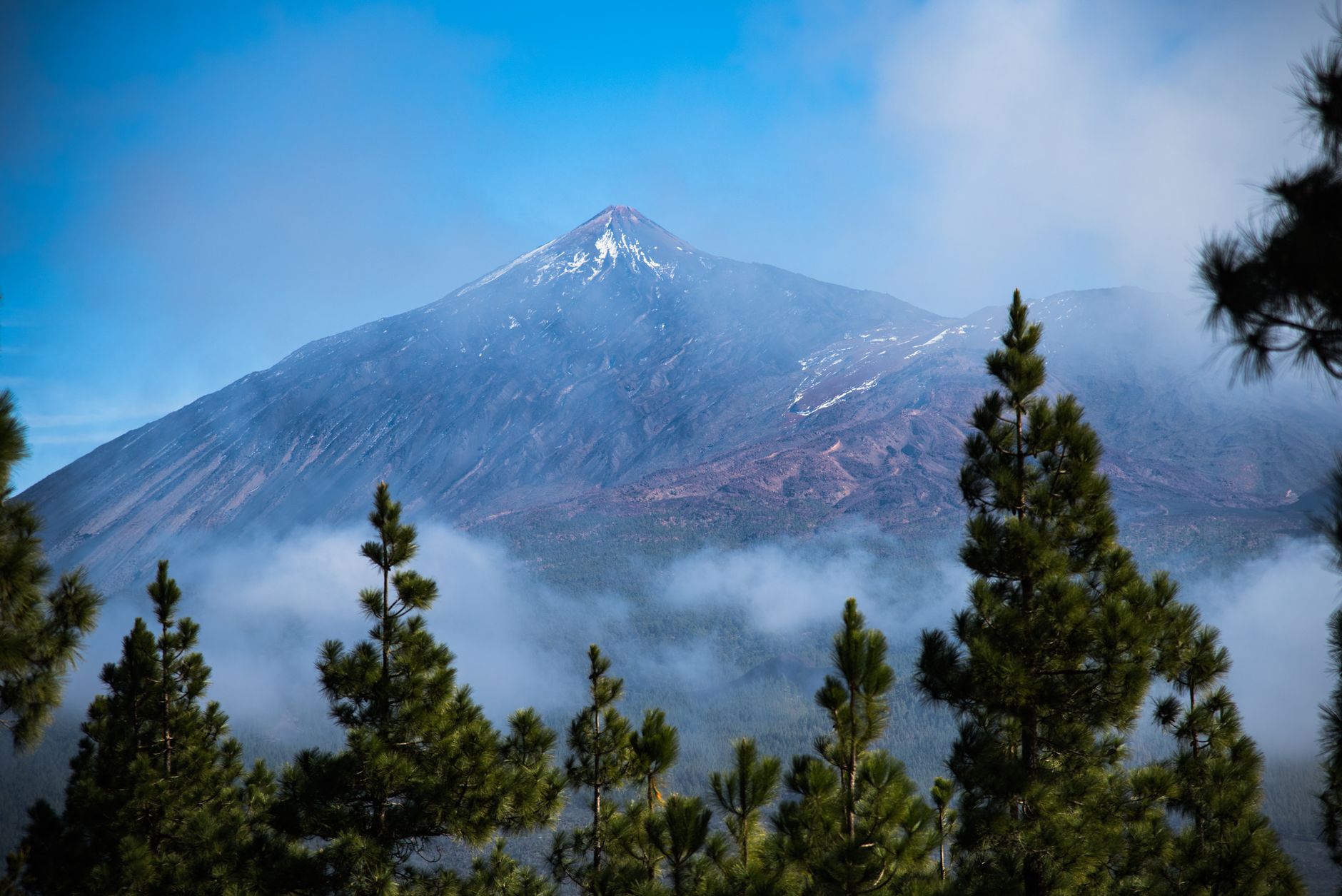 Le volcan Teide vu depuis le parc national